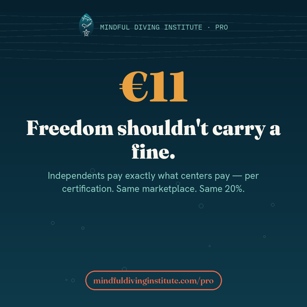 The price of independence — Mindful Diving PRO card 3 (EN)