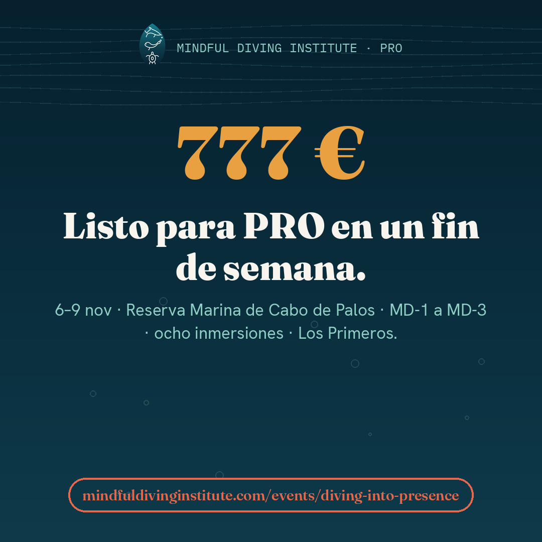 Listo para PRO en cuatro días — Mindful Diving PRO card 5 (ES)